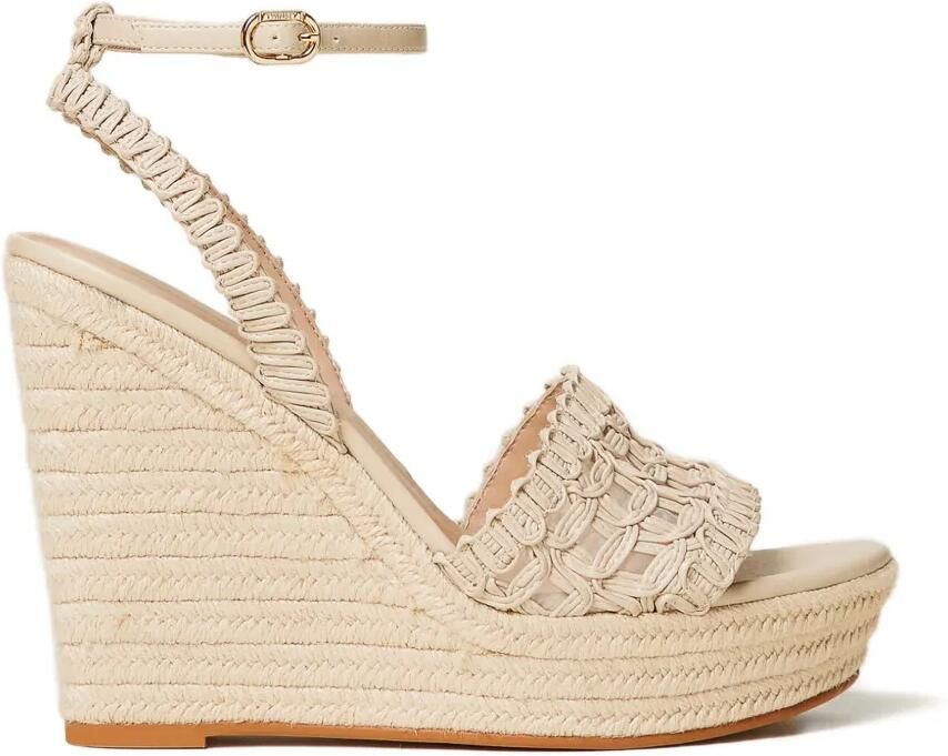 TWINSET Sandalen met sleehak Beige