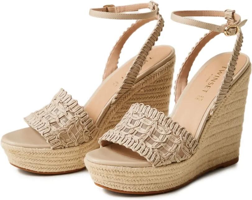 TWINSET Sandalen met sleehak Beige - Foto 4