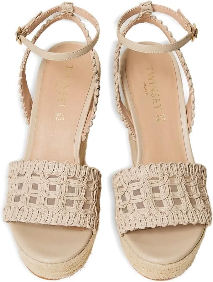 TWINSET Sandalen met sleehak Beige - Foto 3