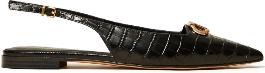 TWINSET Slingback muiltjes met krokodillenprint Zwart