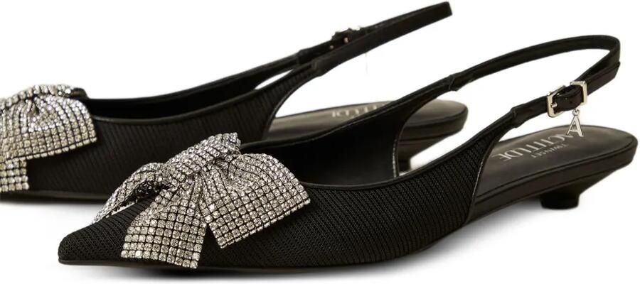 TWINSET Slingback pumps met hak en strik Zwart - Foto 4
