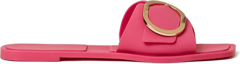 TWINSET Slippers met logo-gesp Roze