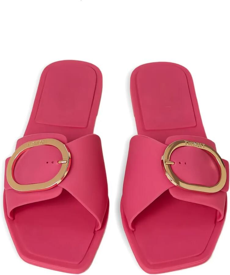 TWINSET Slippers met logo-gesp Roze - Foto 2