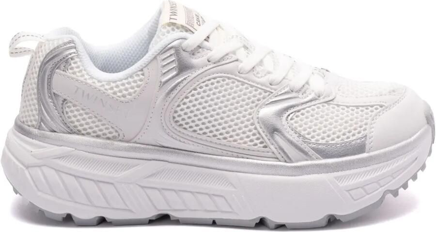 TWINSET Sneakers met mesh vlakken Wit
