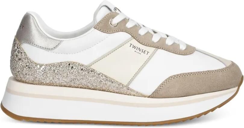 TWINSET Sneakers verfraaid met glitter Wit
