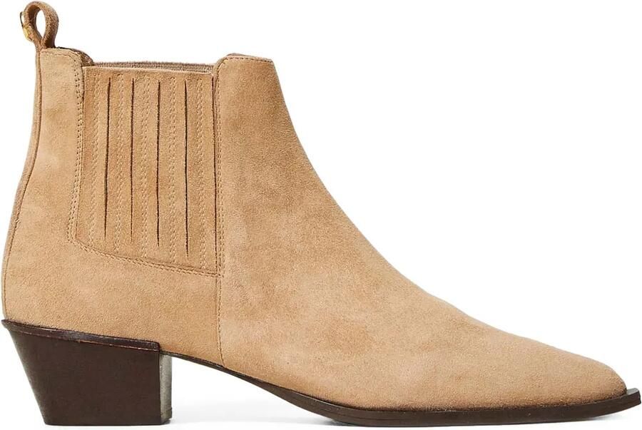 TWINSET Suède enkellaarzen Beige