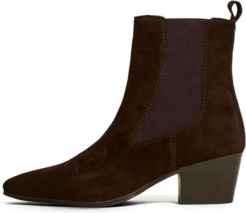 TWINSET Suède enkellaarzen Bruin