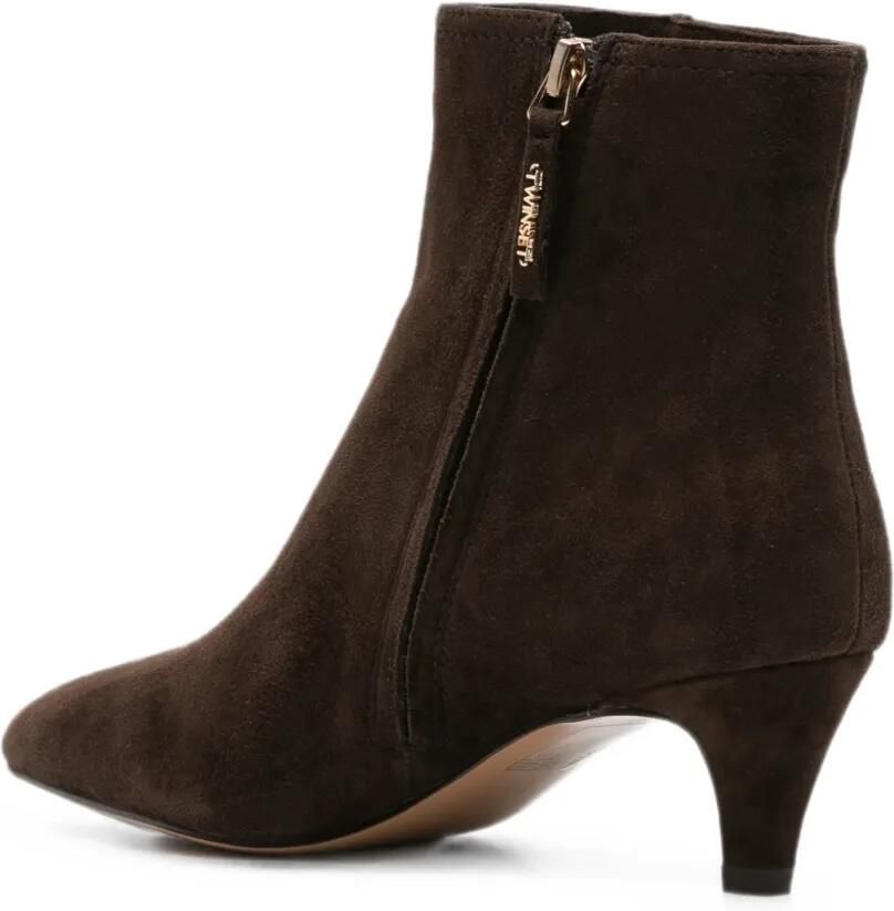 TWINSET Suède enkellaarzen Bruin - Foto 2