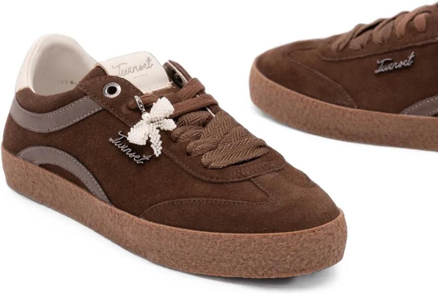 TWINSET Leren sneakers Bruin - Foto 2