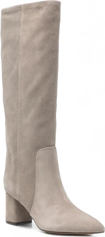 TWINSET suede pointed-toe boots Grijs - Foto 2