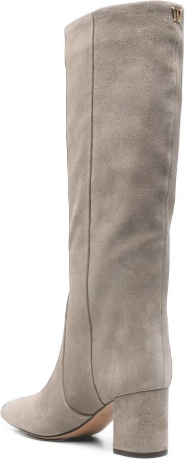 TWINSET suede pointed-toe boots Grijs - Foto 4