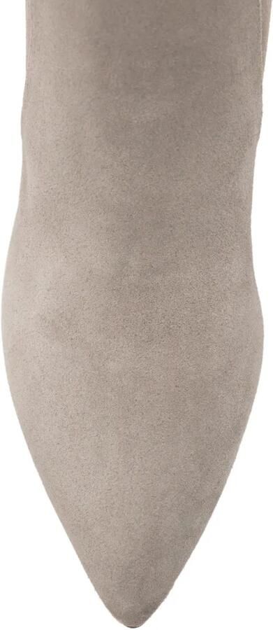 TWINSET suede pointed-toe boots Grijs - Foto 3