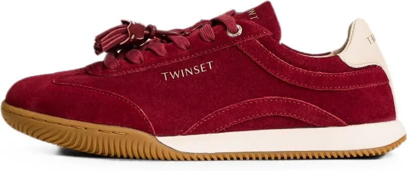 TWINSET Suède sneakers met kwastjes Rood