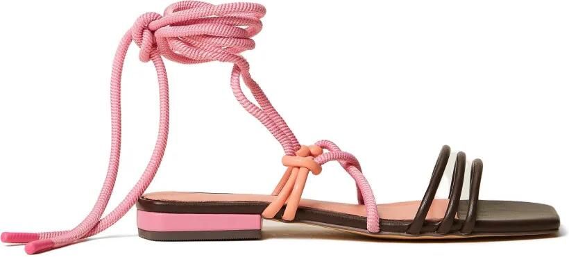 TWINSET x Myfo sandalen met colourblocking Oranje