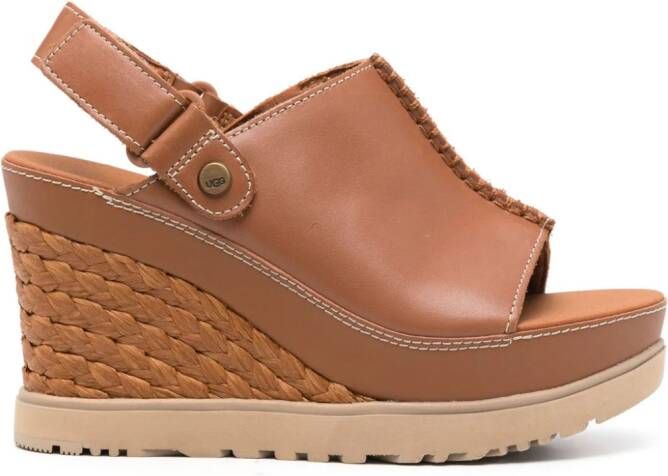 UGG Abbot 100 espadrilles met sleehak Bruin