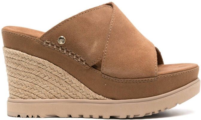 UGG Sandalen met sleehak Bruin