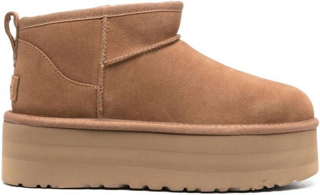 UGG Classic Ultra Mini laarzen met plateauzool Bruin