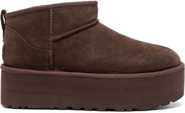 UGG Classic Ultra Mini laarzen met plateauzool Bruin