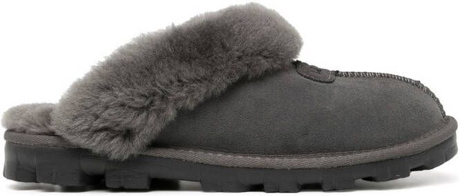 UGG Coquette slippers met afwerking van bont Grijs