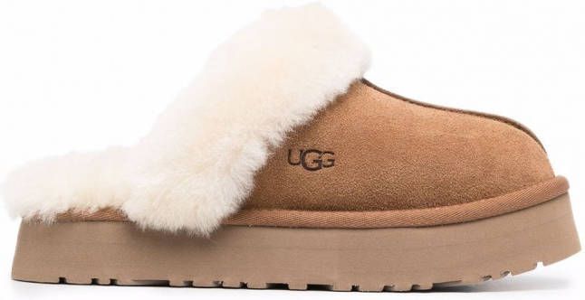 UGG Disquette suède slippers Bruin