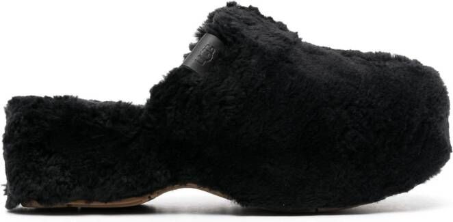 UGG Fuzz Sugar muiltjes met textuur Zwart