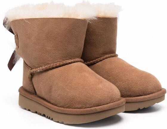 UGG Kids Bailey Bow II enkellaarzen met strik Bruin