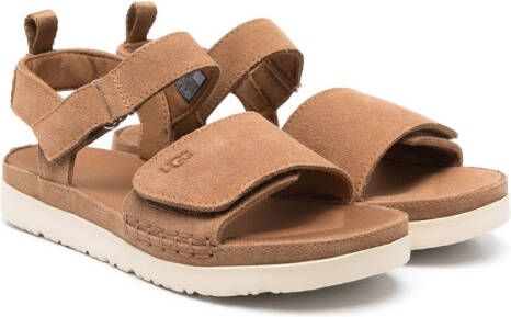 UGG Kids Suède slingback sandalen Bruin