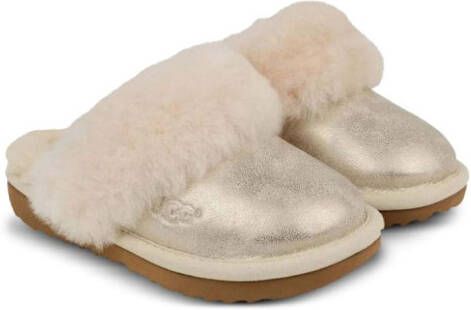 UGG Kids Cozy II slippers met metallic-effect Goud