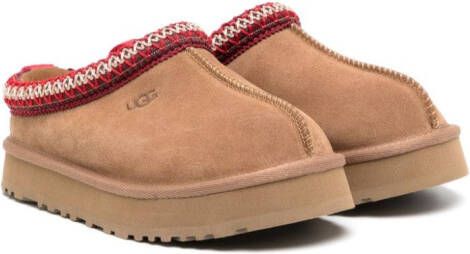 UGG Kids Slippers met logo-reliëf Bruin