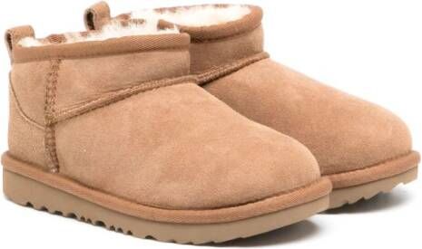 UGG Kids Enkellaarzen met ronde neus Bruin