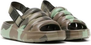 UGG Kids Sandalen met camouflageprint Groen