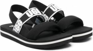 UGG Kids Slingback sandalen met logoprint Zwart