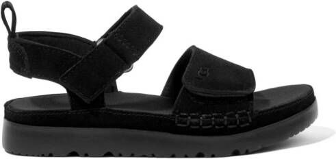 UGG Kids Suède sandalen met klittenband Zwart