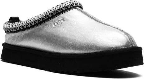 UGG Kids Tazz leren sneakers met metallic-effect Zilver