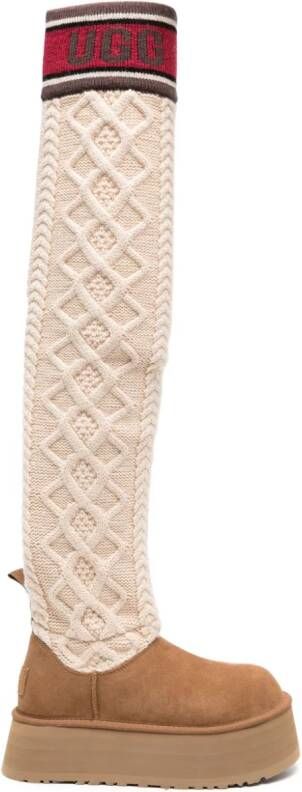 UGG Sweater overknee laarzen Bruin