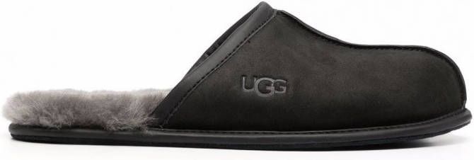 UGG Scuff leren slippers Zwart