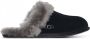 UGG Scuffette lammy slippers dames Schapenhuid Shearling suède rubber 10 Zwart - Thumbnail 1