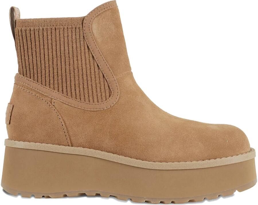 UGG 20 mm geribbelde laarzen met plateauzool Bruin