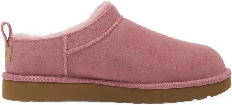 UGG Classic Micro suède enkellaarzen met lammy voering Roze