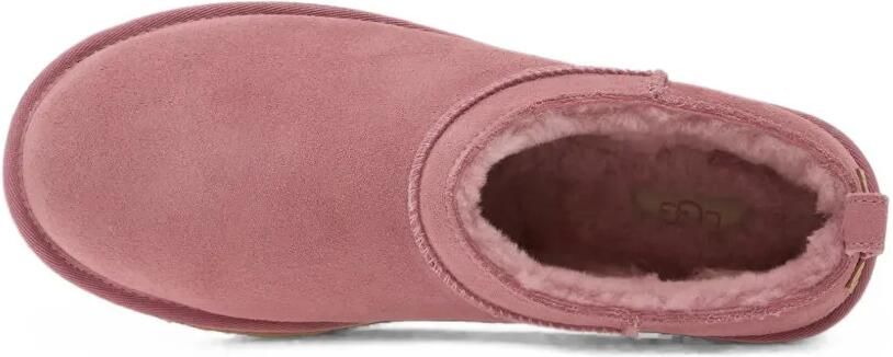 UGG Classic Micro suède enkellaarzen met lammy voering Roze - Foto 4