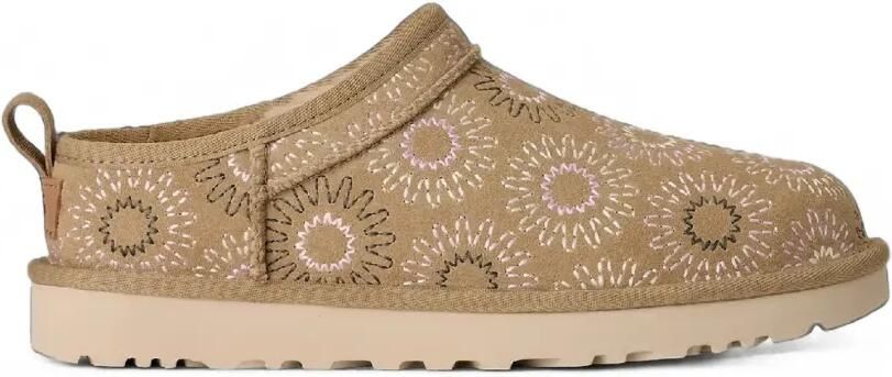 UGG Classic Micro Sun Stitch enkellaarzen met borduurwerk Beige