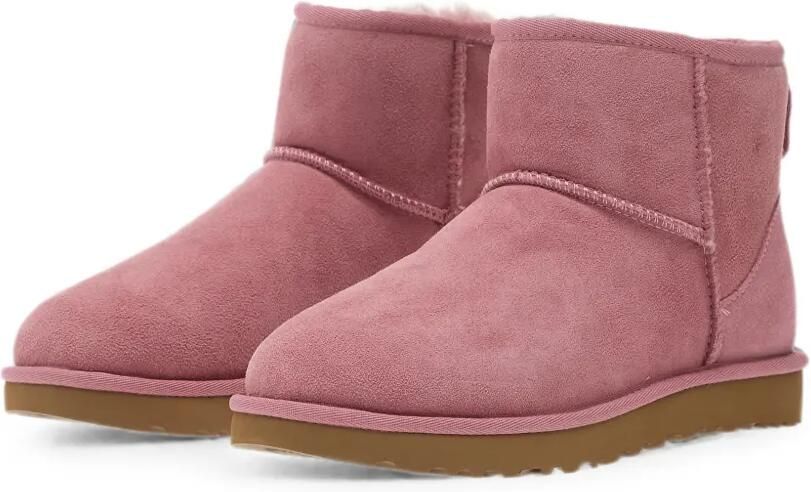 UGG Classic Mini II suède enkellaarzen met lammy voering Roze - Foto 3