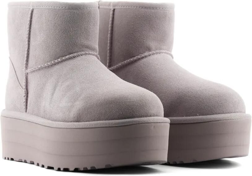 UGG Classic Mini platform calf suede boots Grijs - Foto 5