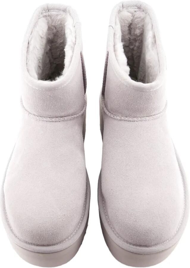 UGG Classic Mini platform calf suede boots Grijs - Foto 4