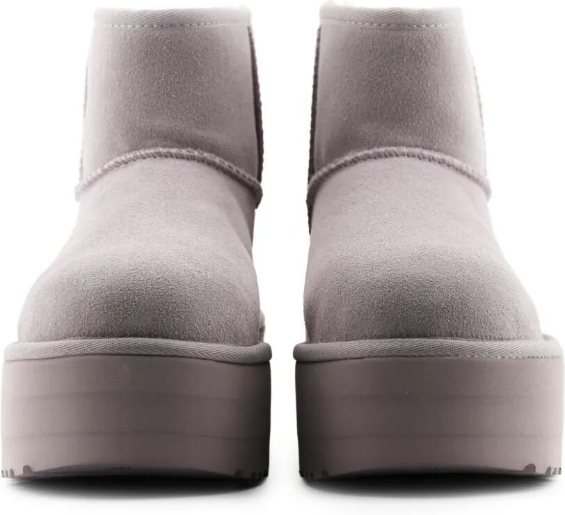 UGG Classic Mini platform calf suede boots Grijs - Foto 3