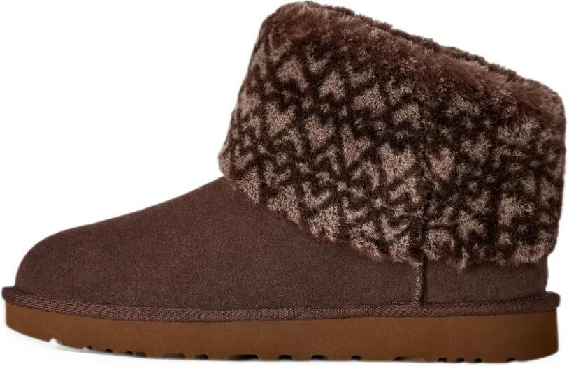 UGG Classic mini printed ankle boots Bruin - Foto 4