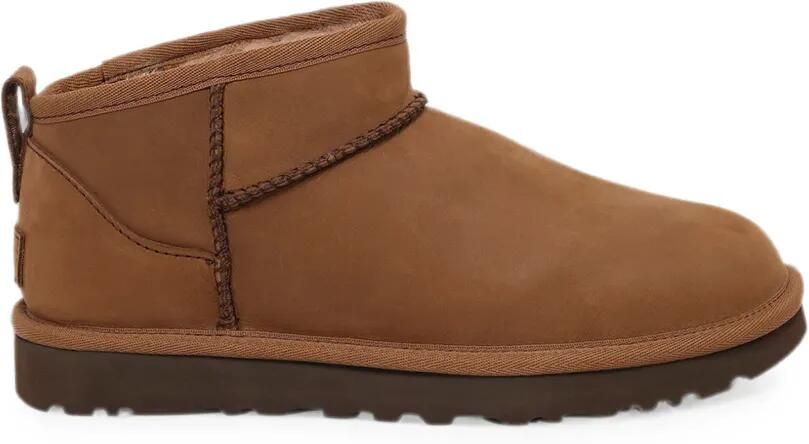 UGG Classic Ultra Mini nubuck enkellaarzen Bruin