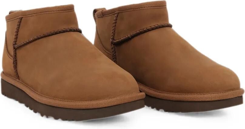 UGG Classic Ultra Mini nubuck enkellaarzen Bruin - Foto 4