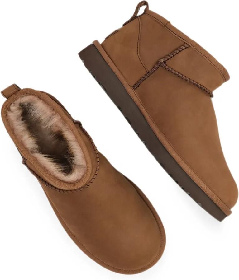 UGG Classic Ultra Mini nubuck enkellaarzen Bruin - Foto 2