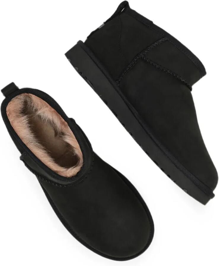 UGG Classic Ultra Mini nubuck laarzen Zwart - Foto 2